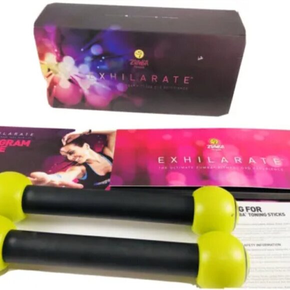 Zumba Fitness Exhilarate Workout 7 DVD Set with Toning Sticks - Picture 3 of 3